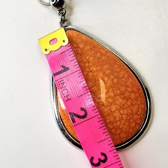 Large Orange Pendant Necklace - Picture 4 of 8
